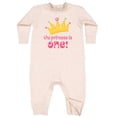 thumbnail image 2 of Inktastic Cute Princess is One 1st Birthday Baby Fleece Romper, 2 of 4