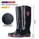 thumbnail image 4 of Botas de lluvia para hombre de camuflaje rojo con protección laboral, botas de trabajo de caña media, botas de lluvia de cuero antideslizantes y resistentes al desgaste, venta al por mayor, 4 of 4