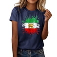 thumbnail image 2 of Tops de Cuello Alto para las Mujeres Amante Impreso Cuello Redondo Manga Corta Camiseta Casual, Blusa Diaria de Estiramiento Suave, 2 of 5