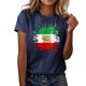 thumbnail image 2 of Tops de Cuello Alto para las Mujeres Amante Impreso Cuello Redondo Manga Corta Camiseta Casual, Blusa Diaria de Estiramiento Suave, 2 of 5