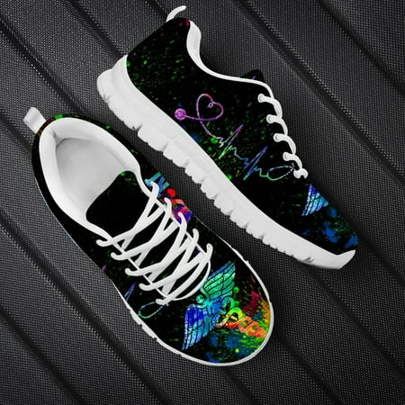 

Cute Galaxy Nurse Print Casual Shoes Women Mesh Flats Ladies Sneakers Running Jogging Shoes Nursing Gifts for Woman Footwear