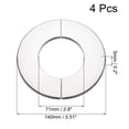 thumbnail image 2 of Unique Bargains Wall Split Flange Stainless Steel Round Escutcheon Plate for 71mm Diameter Pipe 4Pcs, 2 of 6
