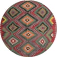 thumbnail image 1 of Ahgly Company Machine Washable Indoor Round Traditional Army Brown Area Rugs, 4' Round, 1 of 7