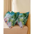 thumbnail image 4 of Summer Green Palm Leaf Body Pillow Cover 20 x 54 Inch Decorative Pillow Cover Beach Ocean Floral Starfish Conch Lumbar Pillowcase Seasonal Rectangle Cushion Case for Couch Sofa Bed Living Room, 4 of 7