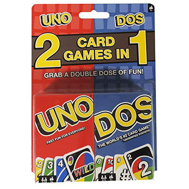 Mattel Uno Dos Card Game Combo Both Games Walmart com 