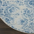 thumbnail image 4 of Nourison Jubilant Distressed Damask Blue 5'3" x ROUND Area Rug, (5' Round), 4 of 8