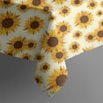 thumbnail image 5 of Beige Sunflower Pattern Square Tablecloth,Waterproof Square Table Cover,Wipeable Spillproof Washable Table Cover for Home Kitchen Party Decor 60"x60"(152x152cm), 5 of 6