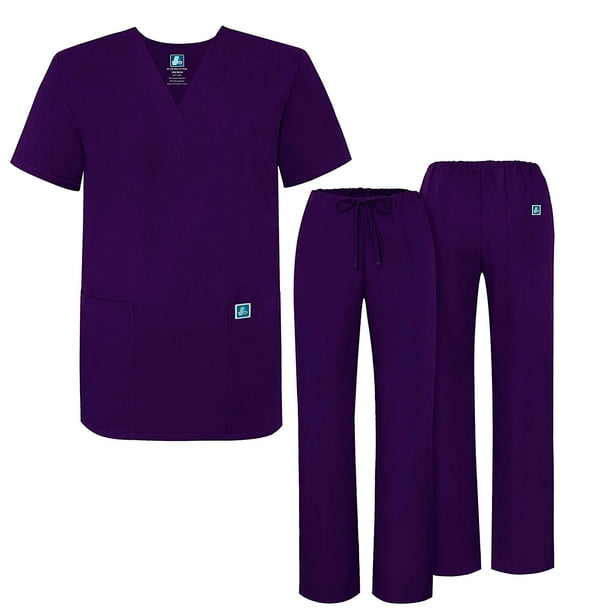 Adar Adar Universal Medical Scrubs Set Medical Uniforms Unisex Fit