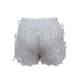 thumbnail image 4 of Michellecmm Women Summer Eyelet Lace Shorts Casual Side Tie up Cutout Elastic Short Pants for Vacation Beach Club Streetwear, 4 of 5