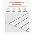 thumbnail image 3 of KFFKFF Slat Wall Paneling, 8 x 4 ft, PVC Garage Slatwall with Modular Design, White Slat Wall Easy-to-Install Adjustable Slatwall Panel with Coupling Structure & DIY Cutting, 3 of 9