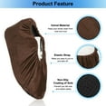 thumbnail image 4 of Fundas para zapatos reutilizables antideslizantes Uxcell, 3 pares de fundas para botas gruesas lavables, protectores de zapatos suaves, marrón oscuro, 4 of 6