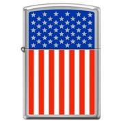 American Flag Color Image High Polished Chrome Patriotic Zippo Lighter