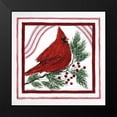 thumbnail image 2 of Shamp, Cindy 15x15 Black Modern Framed Museum Art Print Titled - Christmas Cardinal II, 2 of 5