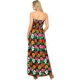 thumbnail image 3 of LA LEELA Women's Beach Casual Slit Maxi Strapless Dresses Summer Tube Dress One Size Coal, Floral, 3 of 5