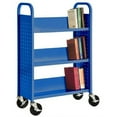 thumbnail image 7 of 32 in. W x 14 in. D x 46 in. H Single Sided 3 Sloped Shelf Booktruck in Black, 7 of 7