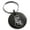 Black, variant on Stainless Steel Scarfed Snowman Engraved Small Medallion Circle Charm Keychain Keyring