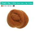 thumbnail image 2 of Uxcell Needle Felting Wool, 2.82oz Natural Fibre Wool Roving Yarns Wool Felting Supplies for DIY, 8 Colors, 10g/pack, 2 of 6