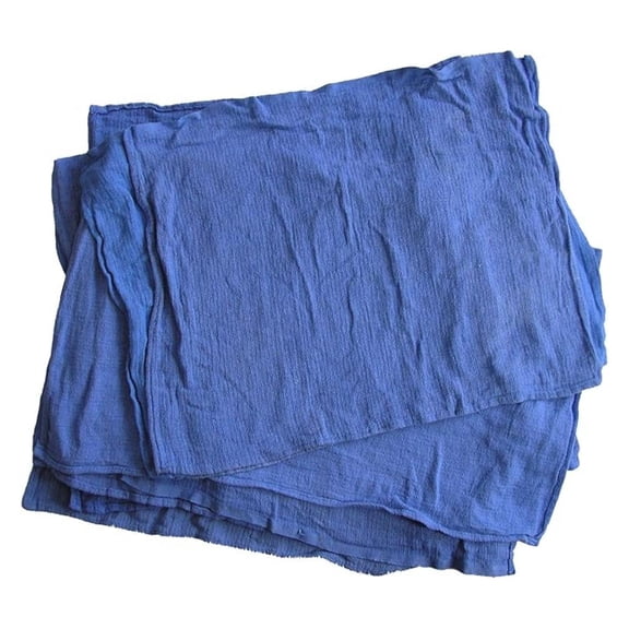 Blue Cotton Towels – Bulk Pack 10 Pound Box for Window Cleaning, Cotton Huck Towels for Shop Use