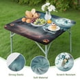 thumbnail image 4 of Halloween Graveyard Scene Pattern Square Fitted Tablecloth with Elastic Edge,Square Table Cover,Washable Elastic Table Cover for Home Kitchen Party Decor 34"x34", 4 of 6