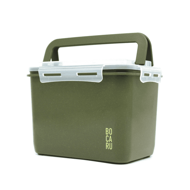 Lonchera BOCARU SET DE 14 PIEZAS BIODEGRADABLE BENTO BOX VERDE MILITAR