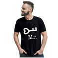 thumbnail image 2 of EQWLJWE Couples Matching Shirts Set Men Women Letter Print Love Couple T-Shirt Big and Tall Funny Tops Tees Valentine's Day Gift, 2 of 5