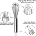 thumbnail image 3 of Stainless Steel Whisk, Kitchen Whisk, Balloon Whisk Set, Wire Whisk, Egg Frother, Milk & Egg Beater Blender, 3 of 6