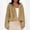 Brown, variant on Women's Short Fuzzy Fleece Hooded Jackets, Lightweight Off-the-Shoulder Cardigan, Winter Fashion Outfits
