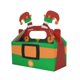 thumbnail image 1 of Navidad Santa muñeco de nieve dulces galletas golosinas cajas de embalaje de regalo de cartón con asa para suministros de fiesta de Navidad, 1 of 4
