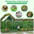 thumbnail image 2 of 16x3FT Metal Chicken Coop Run with Removable Cover, Lockable Door, Hexagonal Wire Mesh, UV/Weatherproof, Durable Galvanized Steel Poultry Cage for Chickens, Ducks, Rabbits, 2 of 7