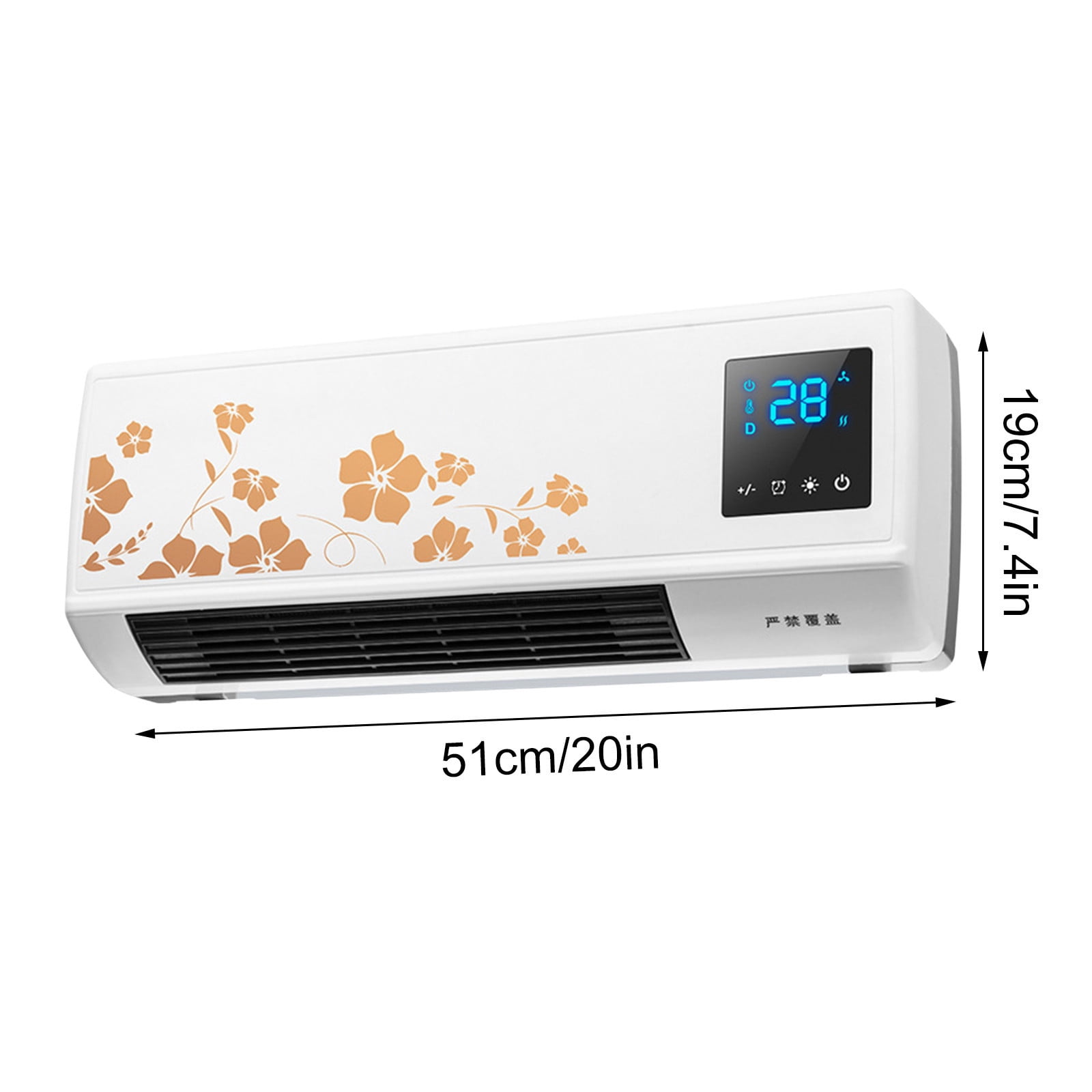 Wdhugt White Heater And Fan Combo Portable Mini Split 2 In 1 Ac And Heater Product Power 1500W Highly Efficient Wide Angles Mobile Small Air Conditioner Rated Voltage 220-50Hz