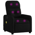 thumbnail image 1 of vidaXL Massage Recliner Chair Black Fabric, 1 of 5