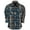 1154 - Cobalt Blue / Peach / White, variant on Boys Casual Western Plaid Long Sleeve Pearl Snaps Shirt