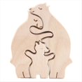 thumbnail image 1 of Regalo y Moderno para el Día de la Madre, Familia de Osos, Adornos Artesanales de Madera para Madre e Hijo, 1 of 5