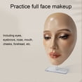 thumbnail image 4 of Makeup Practice Face,Texture, Removable Eyes, Elastic and Soft, Easy Cleaning, Full Face Practice, for Makeup Beginners, Makeup Practice Face 5D Makeup Mannequin Face 5D, 4 of 7