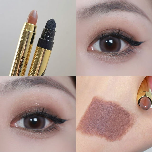 EGNMCR Eyeshadow Stick For Eye Makeup, Cream Shimmer Smooth Eyeshadow Pencil, Long Lasting Nude Eyeshadow Highlighter Stick, Highlighter Eye Eyeshadow pen