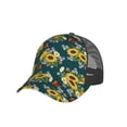 thumbnail image 6 of Lsque Sunflowers Printed Trucker Hat - Baseball Cap for Men Women - Breathable Mesh Side, Adjustable Fit - for Casual Wear, 6 of 7