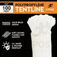 thumbnail image 2 of Tent Line Nylon Rope - 100 Ft Rope - White Reflective Nylon Cord for Guyline - Camping Rope, Tent Tie Downs, Guy Lines for Camping Tarp - Tent Accessories & Cordage for Outdoor Shelter 6 Pack, 2 of 7