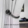 thumbnail image 5 of Set of 2 Metal Decorative Curtain Hold Backs, Wall Mounted Window Drapery Tiebacks for Bedroom, Livingroom, Office Come with Screws, Black, 5 of 8