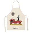 thumbnail image 4 of Kitchen Cotton Linen Aprons For Men Women Cute Cartoon Cat Sleeveless Apron Bibs Home Coffee Shop Cleaning, 4 of 5