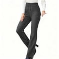 thumbnail image 2 of Byworldtasic No Boundarie Women's Solid Color Elastic Denim-like No Pocket Leggings Fitness And Casual Leggings Cropped Pants, 2 of 9