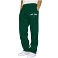 thumbnail image 3 of Wiicoznt Mens Sweatpants Athletic Drawstring Waist Wide Leg Joggers Printed Casual Loose Work Out Pants with Pockets, 3 of 6