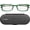 Rectangle / Green, variant on Always With You ThinOptics Reading Glasses - Ultra Thin and Lightweight Readers with Case - Special Edition Colors - Rectangle Teal 1.0x