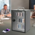 thumbnail image 5 of 24 Slots Combination Lock Cell Phones Locker, Free Standing / Wall Mounted Cell Phones Storage Cabinet with 1 Set Label Paper, 5 of 24