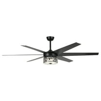 Parrot Uncle Ceiling Fan with Lights and Remote 70 inch Large Ceiling Fan with LED Light Indoor Ceiling Fan for with Light, Black
