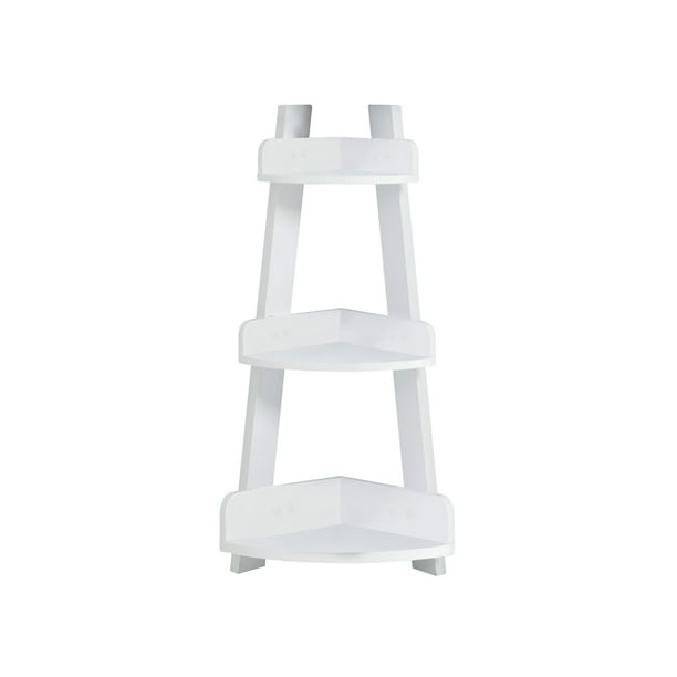 BATHROOM ACCENT 34"H / WHITE CORNER ETAGERE