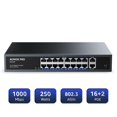 thumbnail image 2 of Conmutador PoE Gigabit AUMOX PRO SG518P 16 puertos 18 Ethernet, 2 of 8