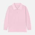 thumbnail image 5 of HUCOAE Boys Christmas Dress Shirt Boy Dress Shirt Boys' School Uniform Long Sleeve Polo Shirt, Button Closure, Comfortable Fabric B22 shirt Light Pink 16-17 Years, 5 of 5