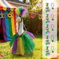thumbnail image 7 of Todaioua 1 Set Mardi Gras Porch Goose Outfits Carnival Porch Yard Goose Clothes Costume Fits Large 23'' Cement for Garden Yard Statue Pathway Decorations, 7 of 7