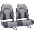 thumbnail image 4 of Elite Folding Boat Seat Low Back Boat Chair Fold-Down Fishing Boat Seats Pack  Charcoal/Light, 4 of 4