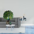 thumbnail image 2 of Elegante colección de esculturas de animales con estatuas de pavo real y reno para dormitorio, oficina, sala de estar, estantería o decoración del, 2 of 8